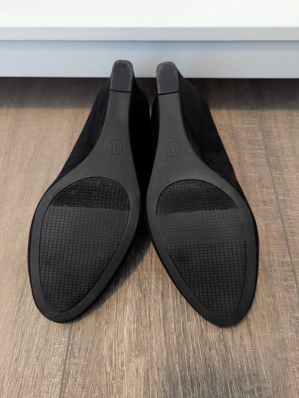 Target Black Suede Wedge Pumps Heels Size 8.5